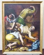 Crucificarea Sfantului Petru - pictura ulei pe panza 127x97cm, repro Caravaggio - La comanda