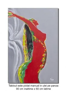 Splendoare (2) - 90x60cm tablou modern ulei pe panza
