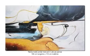 ablou pictat manual GIGANT - Fantezie - 190x110cm ulie pe panza efect 3D, FABULOS!