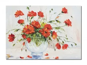 Tablou pictat manual, Poezia florilor (2) - 70x50cm ulei pe panza in cutit efect 3D