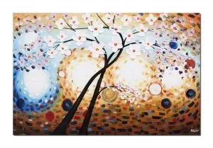 Tablou pictat manual GIGANT living, dormitor, Copacul vietii (4) - 150x100cm ulei pe panza efect 3D, superb