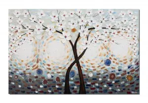 Tablou pictat manual GIGANT living, dormitor, Copacul vietii (6) - 150x100cm ulei pe panza efect 3D, Superb!
