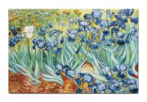 Tablou pictat manual GIGANT, Irisi la Saint-Remy (2) - 150x100cm ulei pe panza, reproducere Vincent van Gogh