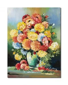 Tablou pictat manual, Florile mele (4), 40x30cm pictura ulei pe panza