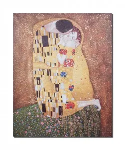 Tablou canvas, Sarutul, The Kiss, 50x40cm, Gustav Klimt