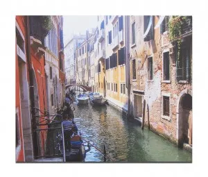 Tablou canvas, Vedere din Venetia, pe canal, 60x50cm,