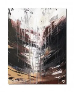Tablou abstract pictat manual, Fantezie in abstract, 90x70cm ulei pe panza,