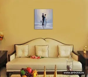 Dance me to the End of Love - tablou pictat manual ulei pe panza - repro Jack Vettriano. Poza 68753