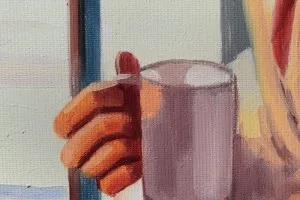 Baby, bye bye - tablou pictat manual ulei pe panza - repro Jack Vettriano, 60x48cm. Poza 71807