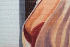 Baby, bye bye - tablou pictat manual ulei pe panza - repro Jack Vettriano, 60x48cm. Poza 71809